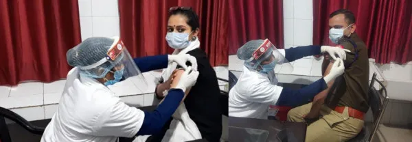 Fatehpur news:डीएम औऱ एसपी ने लगवाया कोरोना का टीका