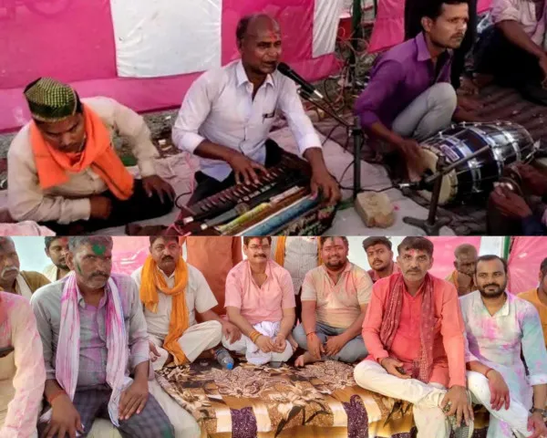 Fatehpur News:होली मिलन समारोह का फाग बना आकर्षण का केंद्र जमकर थिरके ग्रामीण