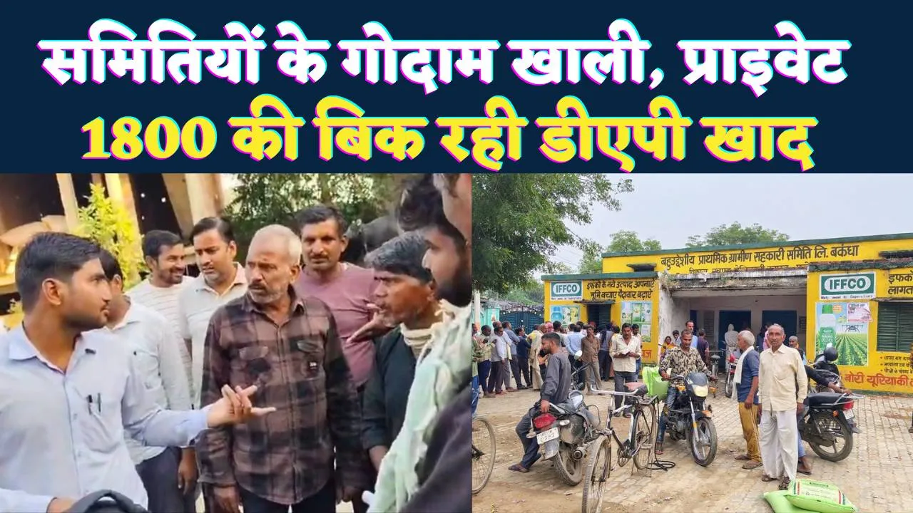 फतेहपुर में डीएपी खाद की किल्लत: समितियों में खाली गोदाम, प्राइवेट दुकानों पर 1800 में हो रही खुलेआम बिक्री