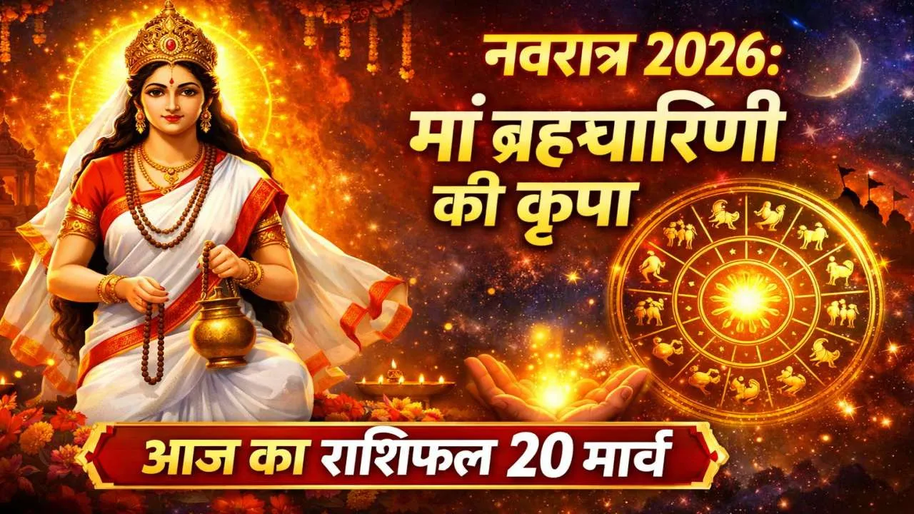 आज का राशिफल (Aaj Ka Rashifal) 20 मार्च 2026: नवरात्र के दूसरे दिन बनी रहेगी माता रानी की कृपा, जानिए सभी राशियों का दैनिक भाग्यफल