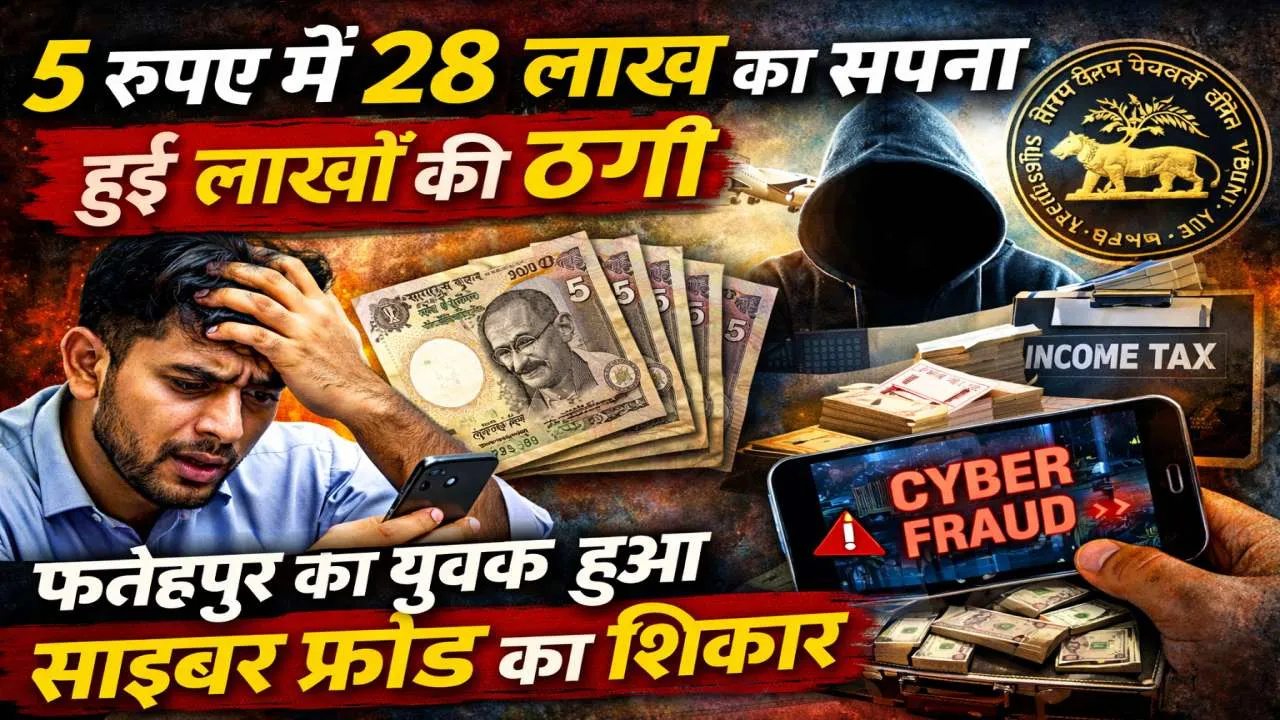 Fatehpur News: 5 रुपये में 28 लाख का सपना ! लालच में फंसा योगेंद्र, साइबर ठगों ने लगाया लाखों का चूना