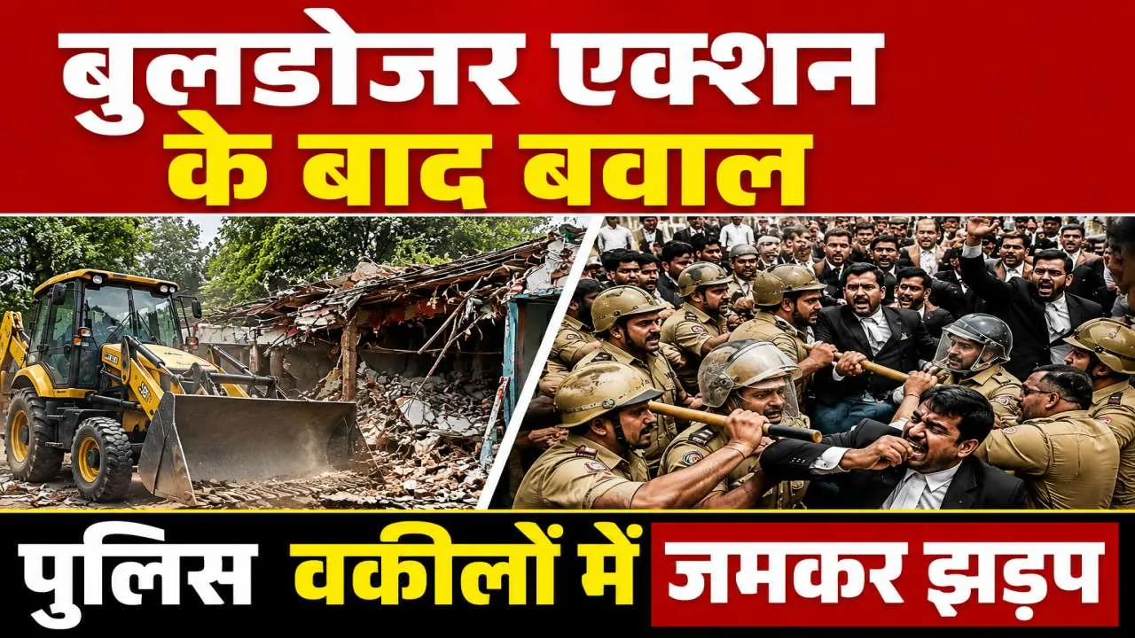 Lucknow News: जिला कोर्ट के बाहर वकीलों और पुलिस में हिंसक टकराव, चैंबर तोड़ने पहुंची टीम पर पथराव, लाठीचार्ज से मचा हड़कंप