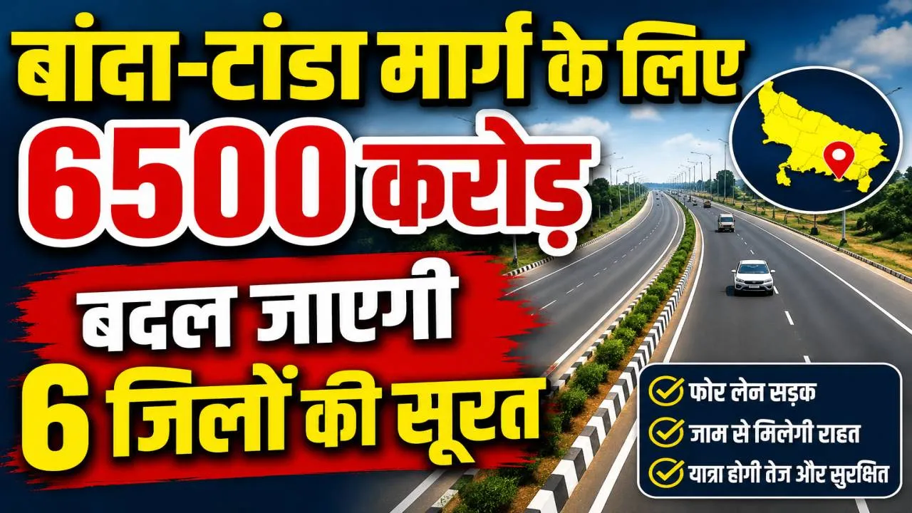 UP के बांदा-टांडा के लिए 6500 करोड़ का प्रोजेक्ट: फतेहपुर समेत 6 जिलों की बदलेगी तस्वीर, चमकेगा अवध से बुंदेलखंड
