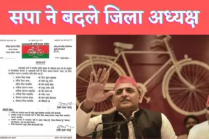 Samajwadi Party Jila Adhyaksh List : निकाय चुनाव की अधिसूचना से पहले सपा ने कई जिलों में किया बदलाव